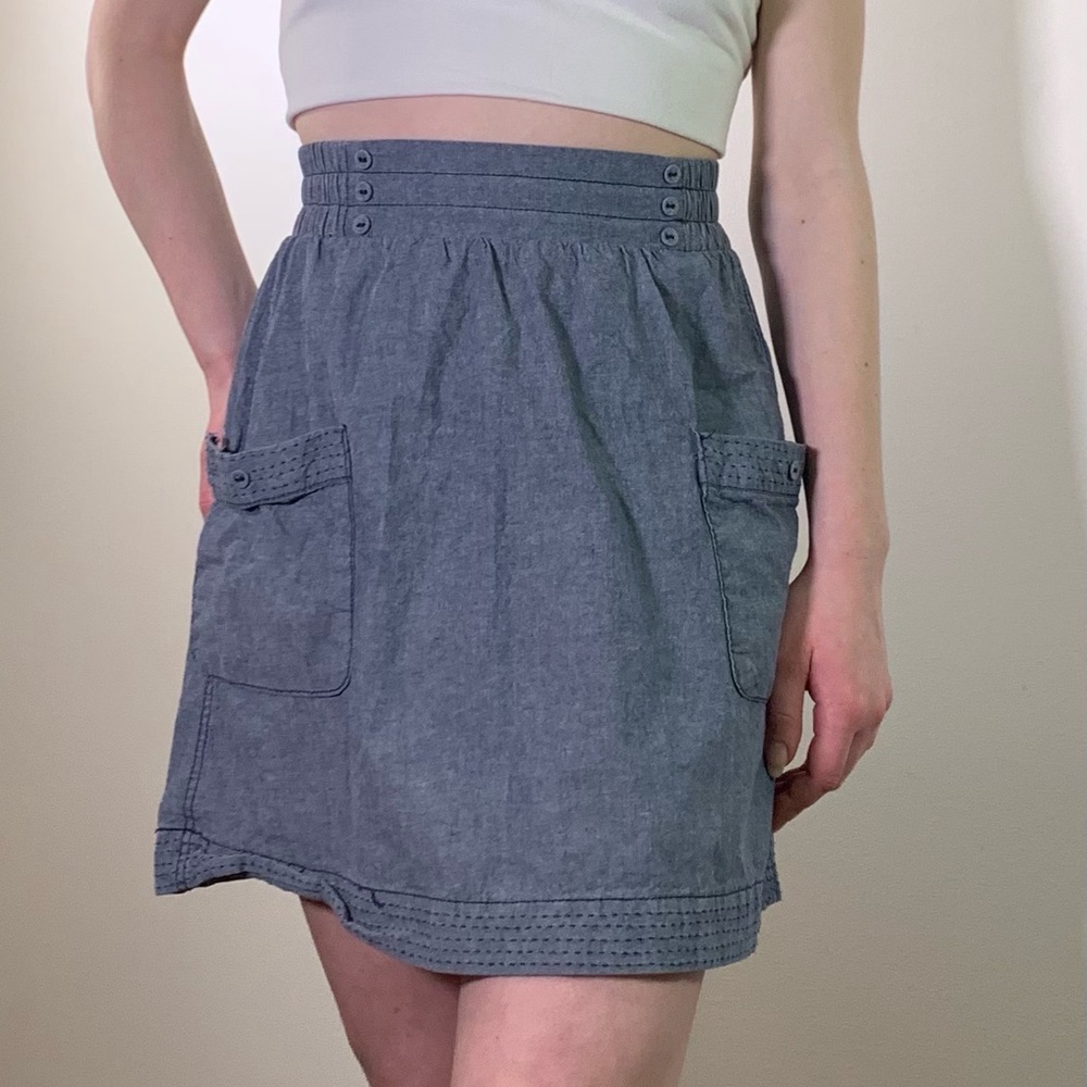 Blue garage summer skirt